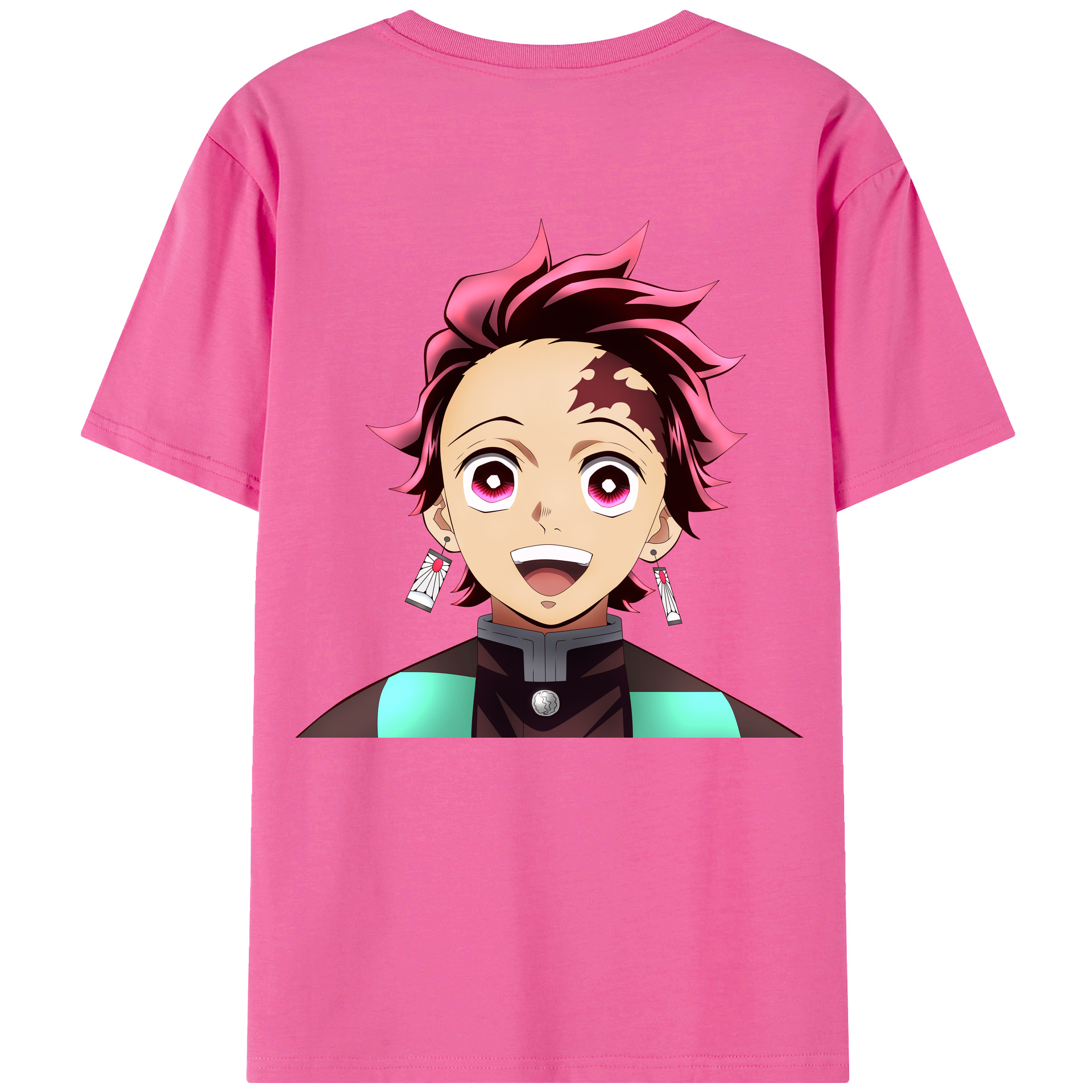 （画像用） 鬼滅の刃 竈門 炭治郎／かまど たんじろう Kamado Tanjirou レディース半袖Tシャツ(バックプリント)